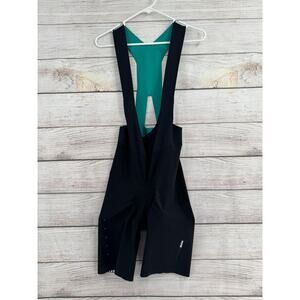 Santini Redux Speed Bib Shorts Mens L Black Green Made in Italy Padded Cycling